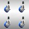 Service Caster 4 Inch 316SS Blue Poly Swivel 1-5/8 Inch Expanding Stem Caster Set Brake SCC SCC-SS316EX20S414-PPUBBLUE-TLB-158-4 - alternate 1